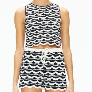 THE UPSIDE Woodstock Viva Crochet Top Size small